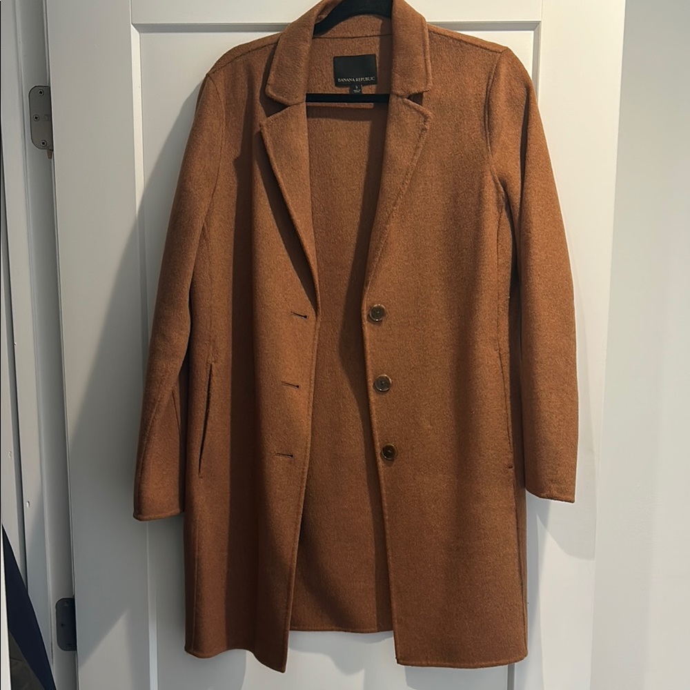 Banana Republic Brown Wool Blend Coat